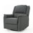 Charcoal Fabric Glider Recliner With Swivel, Manual Reclining Chair