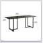 Table de salle à manger robuste en acier au carbone avec plateau en pierre noire Lauren, pouvant supporter jusqu'à 74 kg pour une salle à manger élégante et durable-1476830955