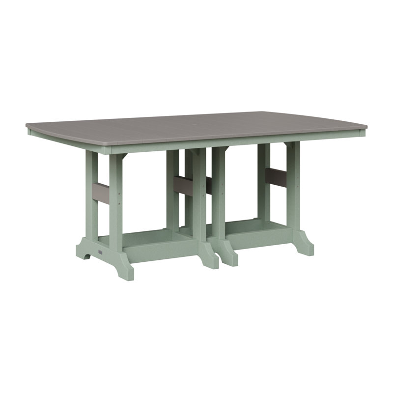 Table de bar rectangulaire Berlin Garden Garden Classic, H 39,5 po x l 72 po x P 44 po, Écume de mer, écume de mer