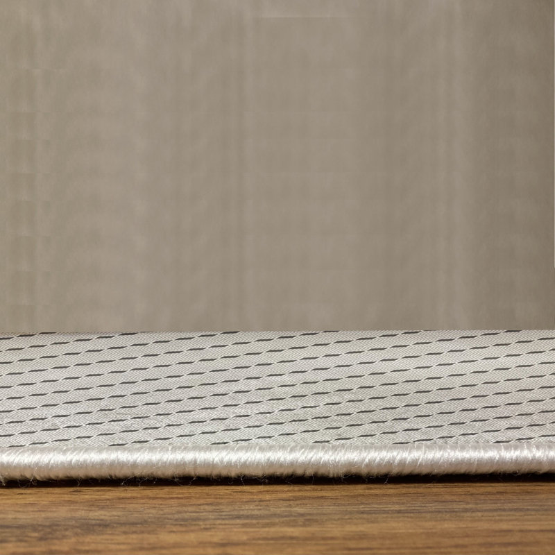 Tapis gris foncé / blanc, Rectangle 4 pi x 5 pi 10 po