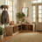 Corner Wooden Bench With Storage Compartments For Shoes And Home Decor