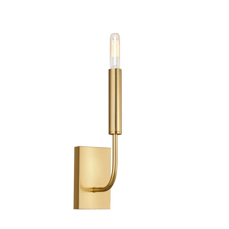 Reign Armed Sconce, Burnished Brass