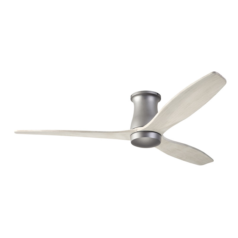 Arbor Flush Mount Ceiling Fan, Graphite, Wall Control, Whitewash