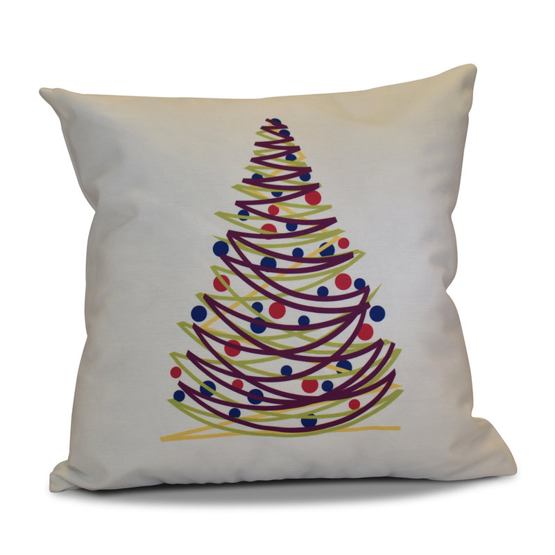 Housse de coussin d’extérieur pour sapin de noël et insert, H 16 po x l 16 po, Mauve