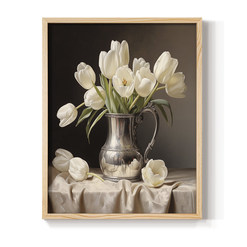 FLORAL Series DCCXCVI Framed Print - Solid Wood, Natural, 21" H x 17" W