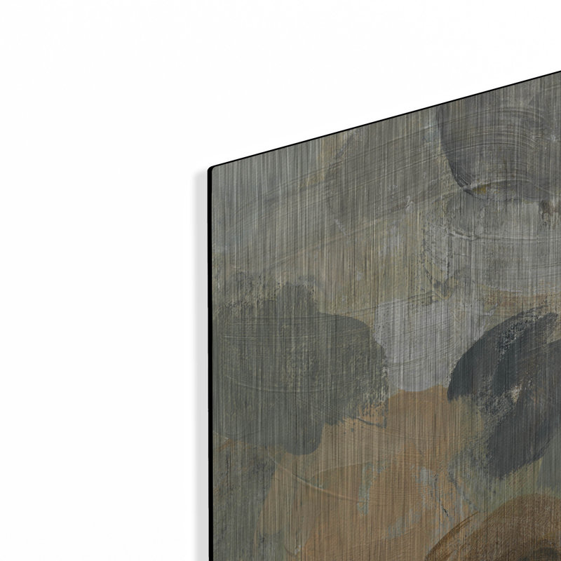 «Neutral Floral III» par Silvia Vassileva, art mural en métal, H 36 po x l 36 po