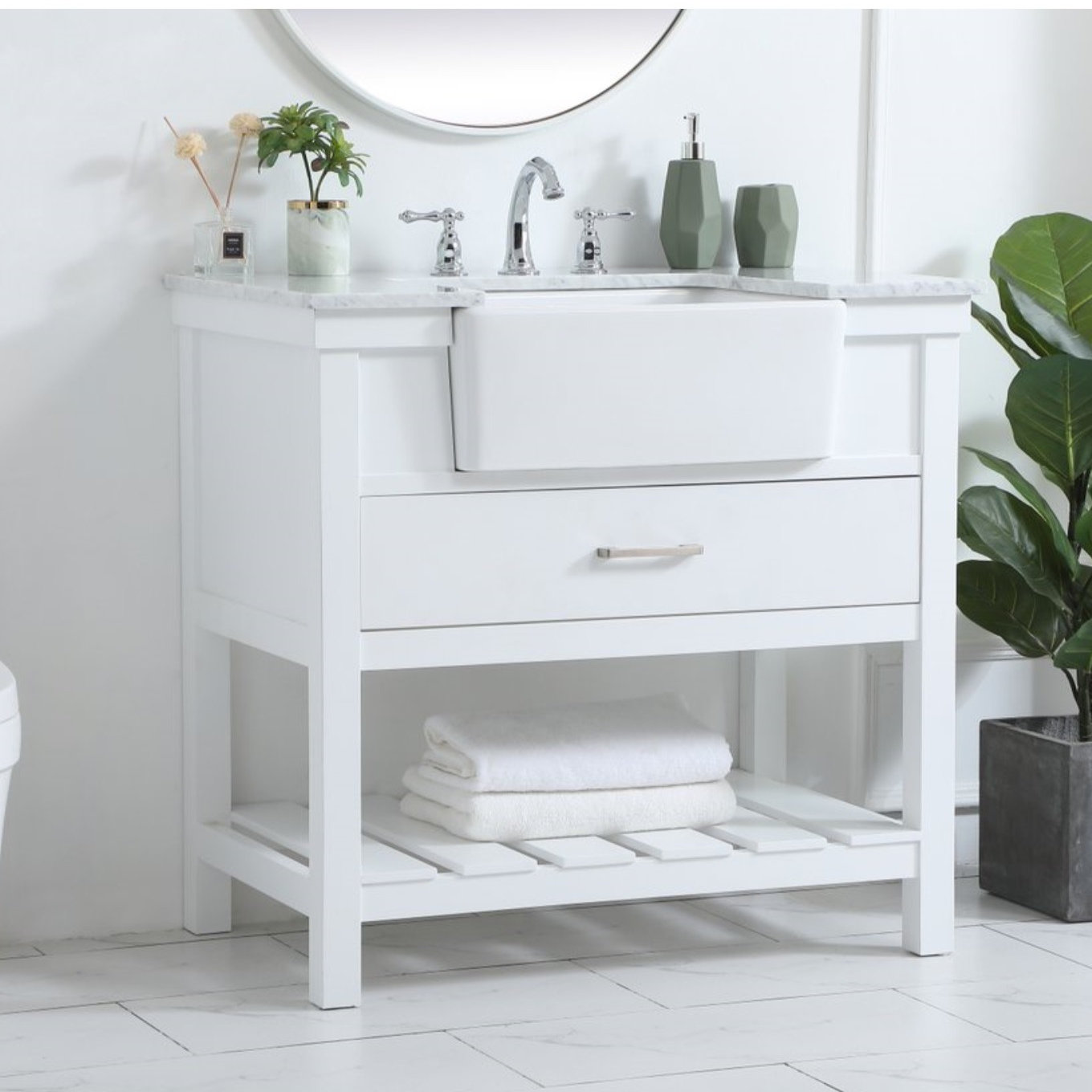 Pelaghia 36'' Single Bathroom Vanity, White