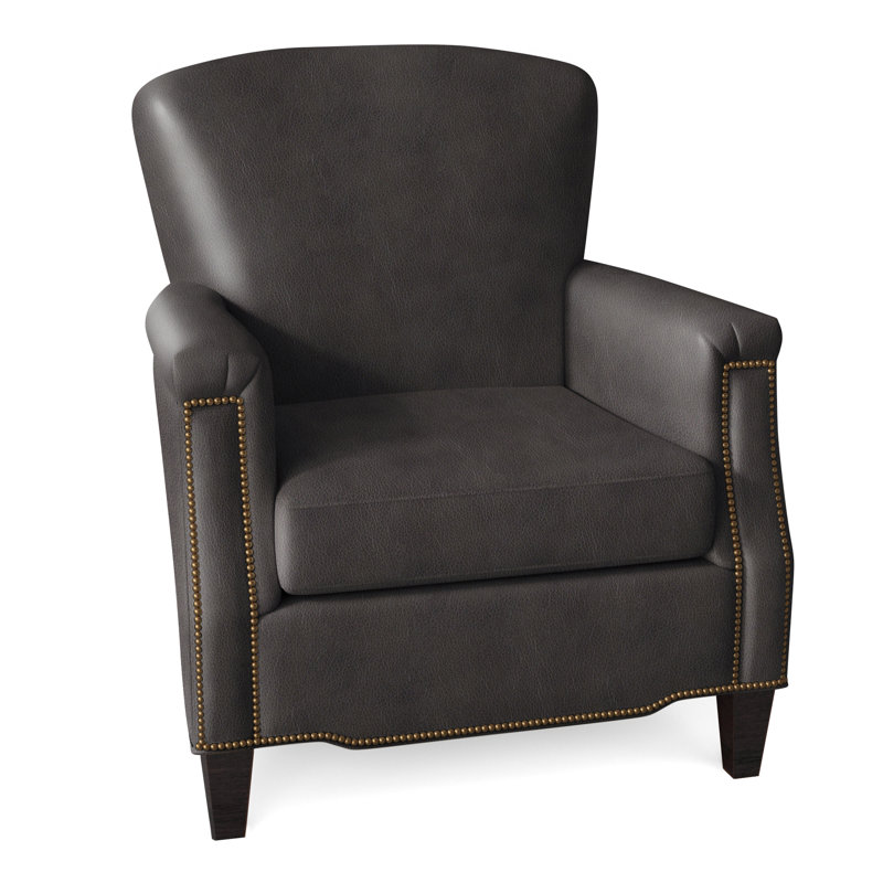 Vincent Armchair, Plantation, French Natural, Rio Mineral Genuine Leather