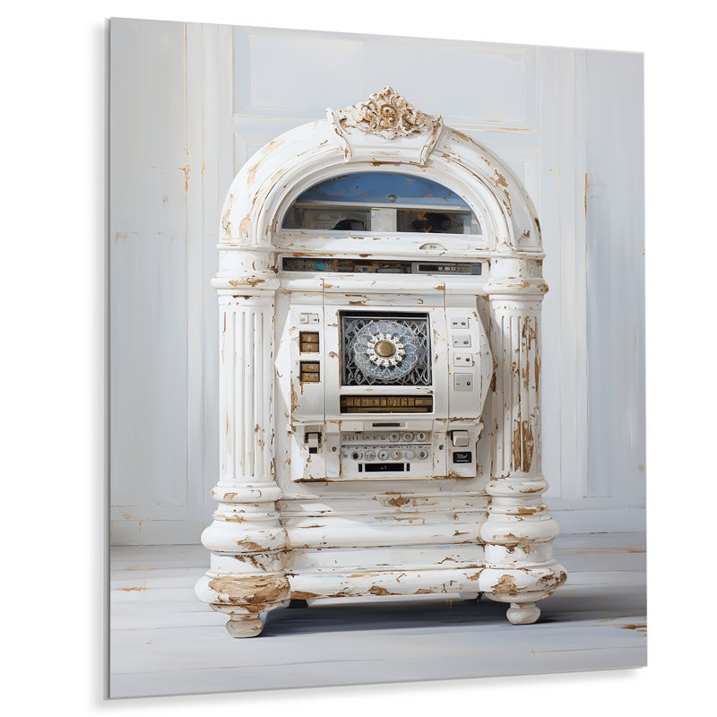 Minimalist Jukebox Melody 2 - Jukeboxes, art mural en métal, H 32 po x l 16 po x P 1 po