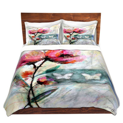 Ensemble de housse de couette DiaNoche en microfibre par Kathy Stanion - Poppy Romance 2