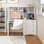 Bureau d'ordinateur à domicile avec huche-1465944159