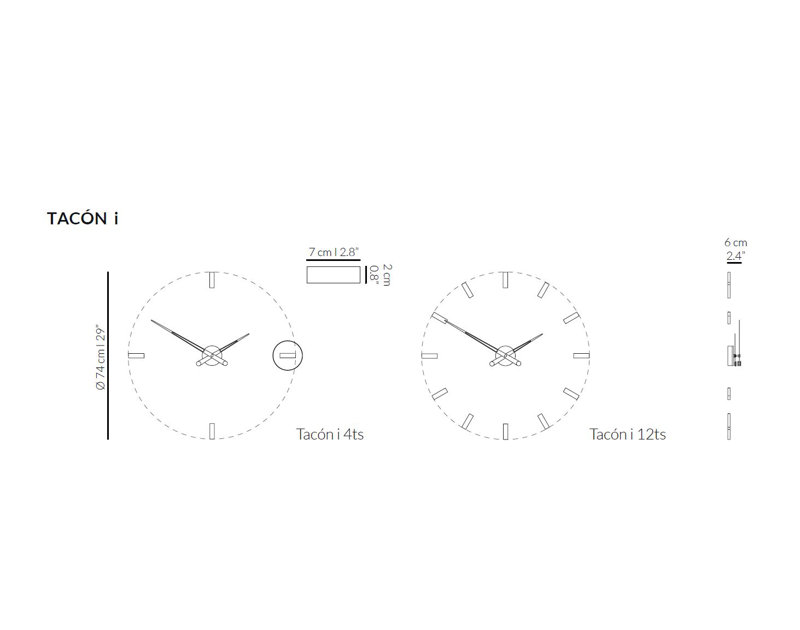 Tacon Metal Analog Wall Clock, Silver