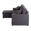 Canapé modulaire réversible en tissu de lin 82 po Modern Canapé