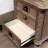 Transitional Rustic Solid Wood 3-Drawer Nightstand with Bronze Knobs