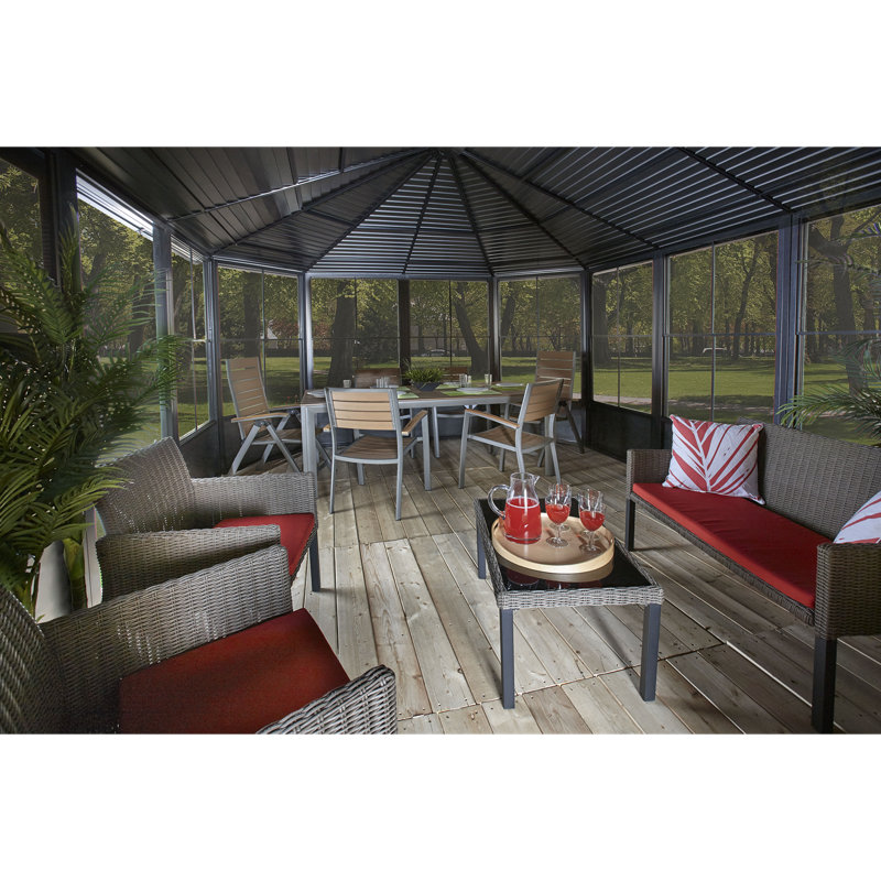 Sojag Charleston Solarium, 9.1' H x 12' W x 15' D
