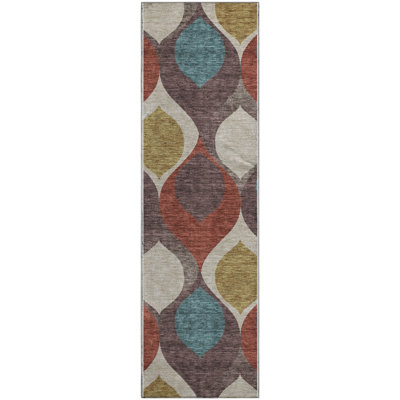 Premium Machine Washable Lisse Brown Rug