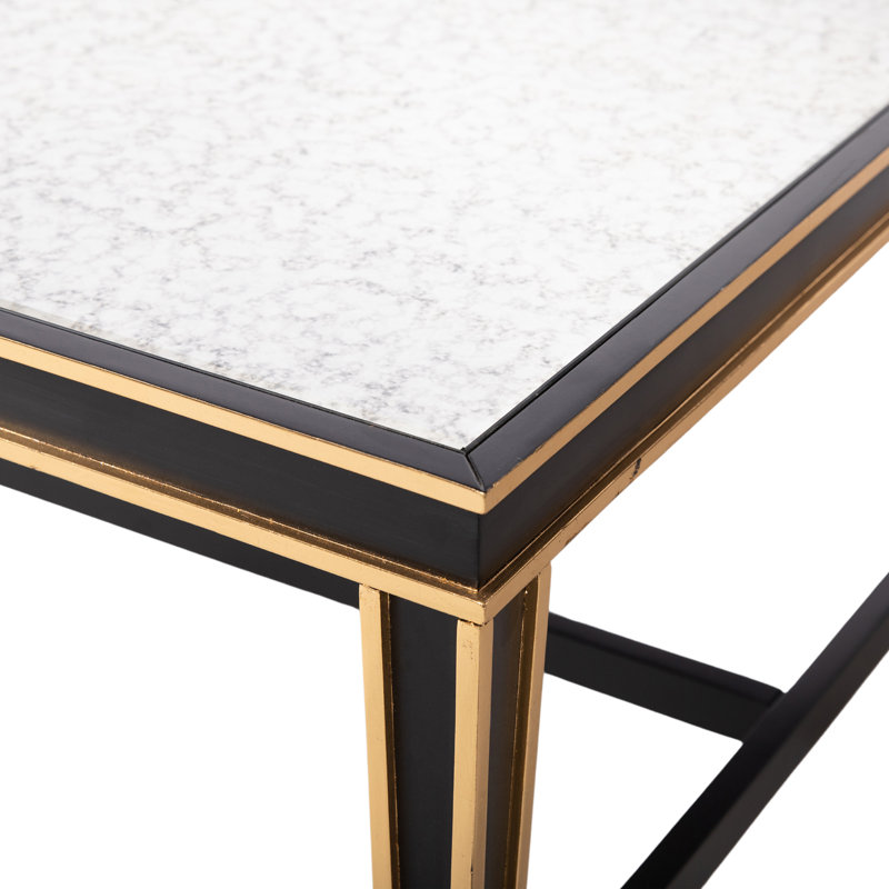 Lilly 4 Legs Square Coffee Table, Tricorn Black, 18.5" H x 42.25" L x 42.25" W