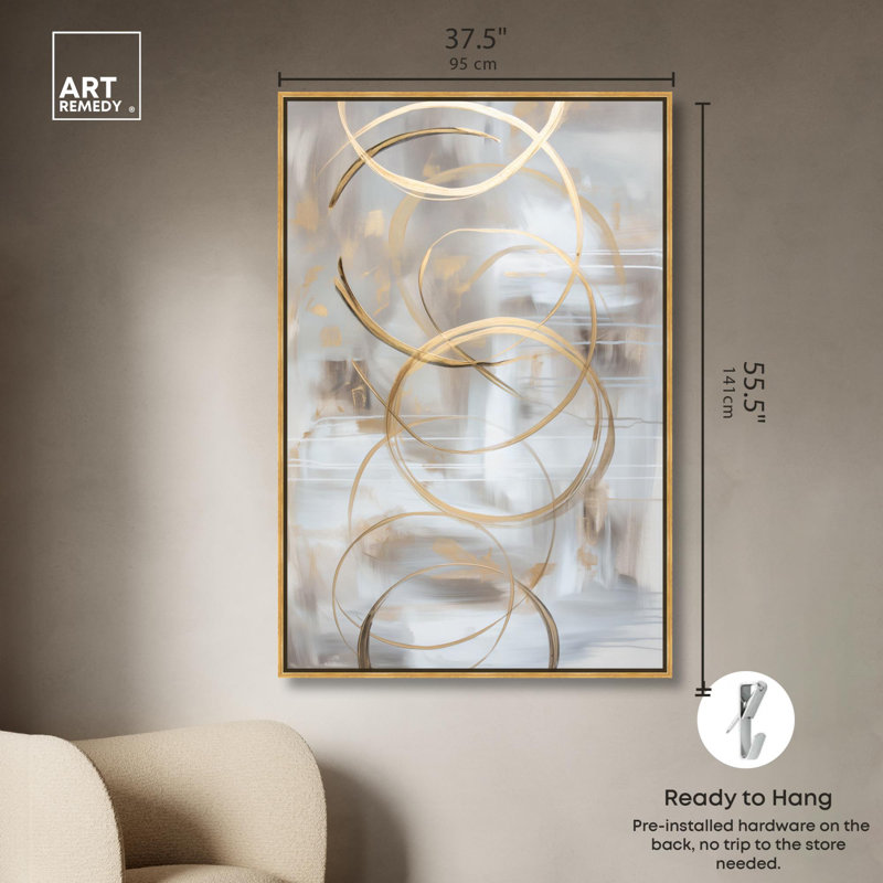 «Dune Impressions II» par Hokku Designs, Cadre doré, H 16 po x l 11 po