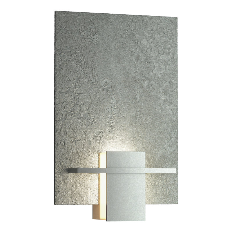 Aperture 1 - Light Flush Mounted Sconce, White Art Glass, Vintage Platinum