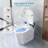 Dual-Flush Elongated Bidet Toilet (Seat Included)-96602111