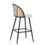 Boho Upholstered Counter Stool with Metal Frame