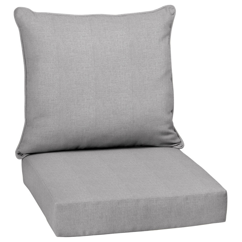 Coussin de chaise longue d'extérieur ARDEN, gris, L 24 po x P 24 po