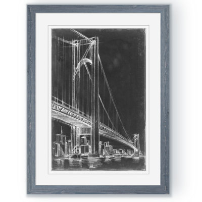 " Suspension Bridge Blueprint I " by Paul Cezanne