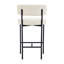 Tabourets de bar modernes 26,8 po à dossier arrondi et chaises de bar en chenille-123423191