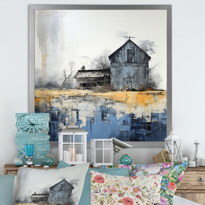 " Mystic Beige And Blue Barn "