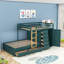 Lit superposé double avec tiroirs de rangement et garde-robe-1905513686
