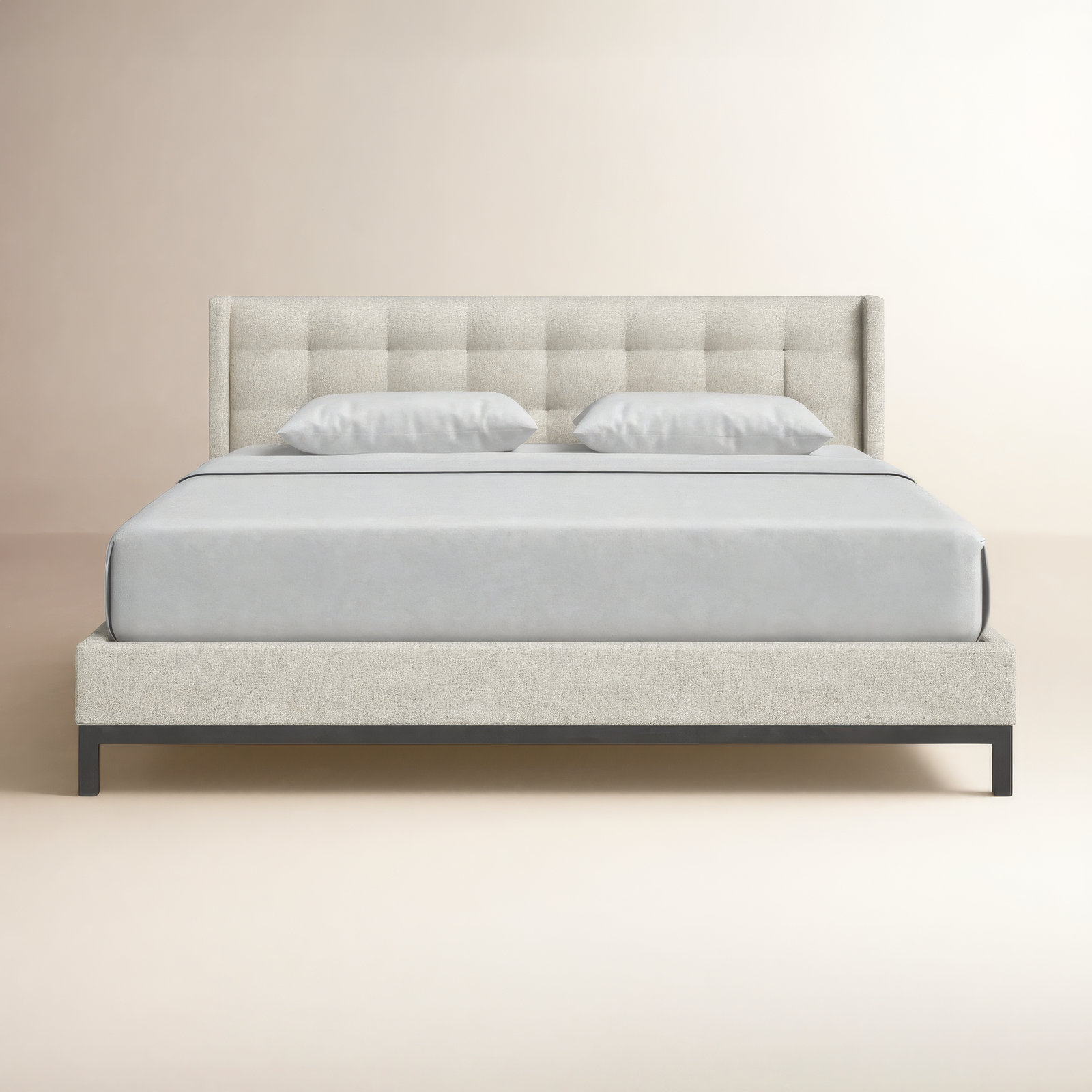 Estrela Wingback Bed, Plushtone, King