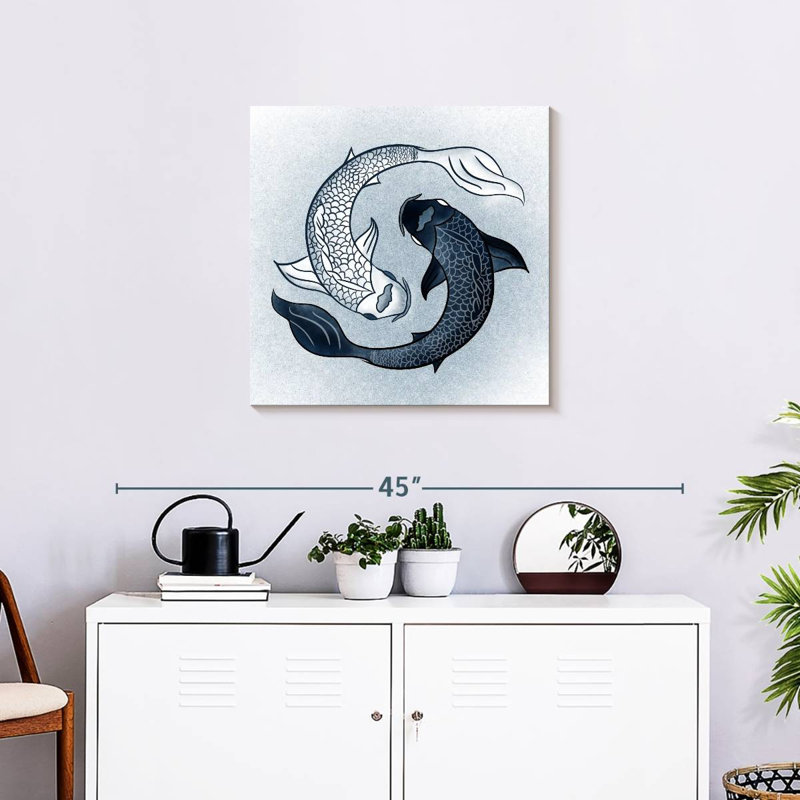 Brampt Yin Yang Fish, 24" H x 24" W