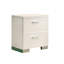 Table de chevet contemporaine 1pc couleur blanche ultra brillante avec table de chevet et chargeur USB