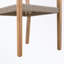 Ensemble de 2 chaises de patio à structure en bois avec dossier et siège en osier PE
