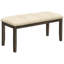44,5 po Long banc rectangulaire - siège en tissu crème, cadre en bois gris pour la salle à manger et plus de 44 po. Utilisation dans la salle à manger, la cuisine, le vestibule. Tissu, bois. Élégant. Installation rapide. 44,5 x 16,64 x 20 pouces