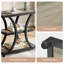  Table de bout à 3 niveaux avec rangement, table d'appoint industrielle avec design géométrique en métal