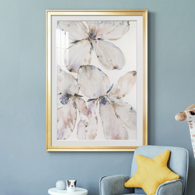 «Soft Wind Flowers II», reproduction encadrée de qualité supérieure - prête à être accrochée
