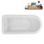 Baignoire sur pattes 58 po, plateau, bonde et pieds à griffes 58 po Streamlin-101628931-102219865
