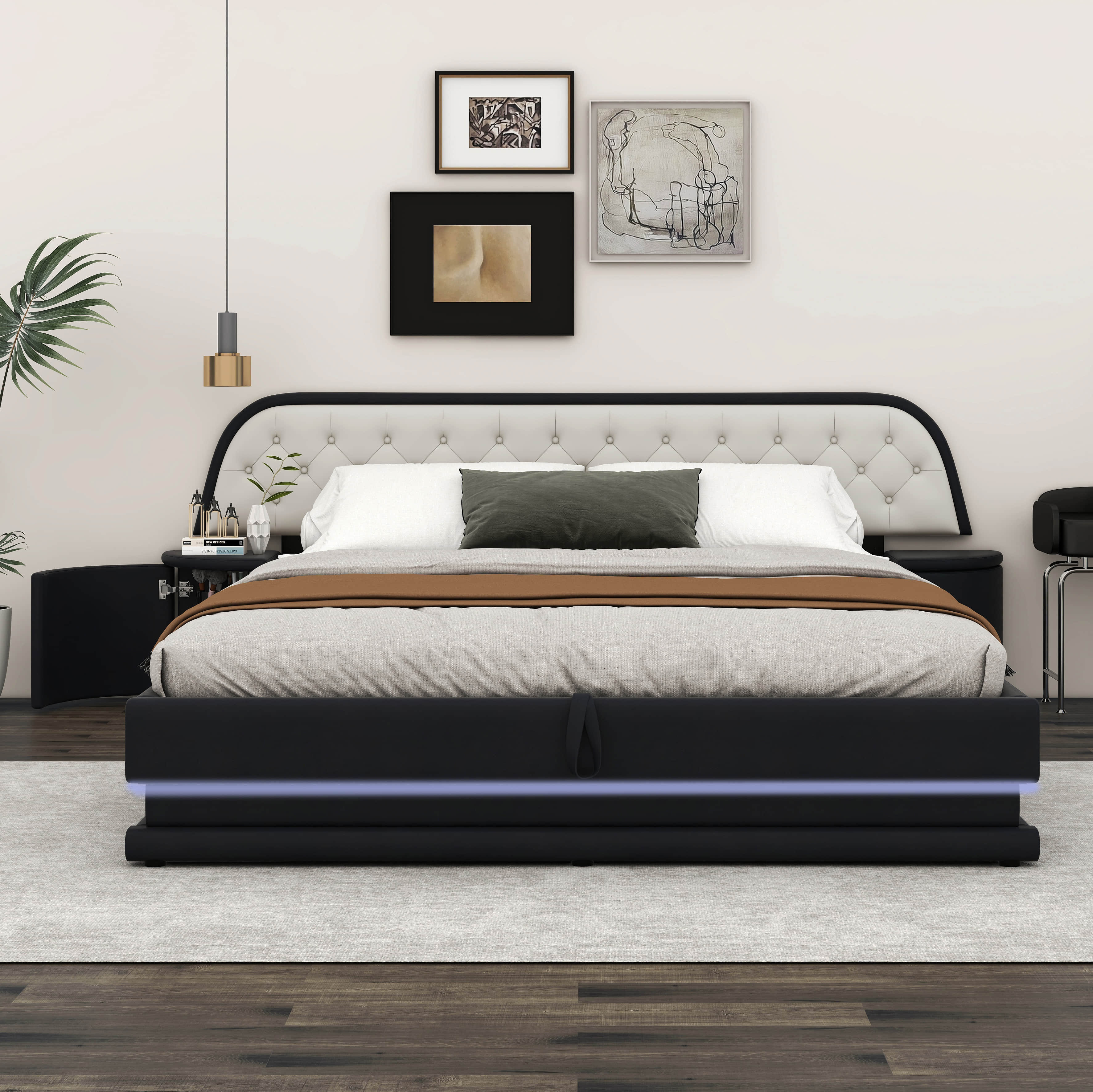 Red Barrel Studio® Windon Queen Size Storage Upholstered Tufted