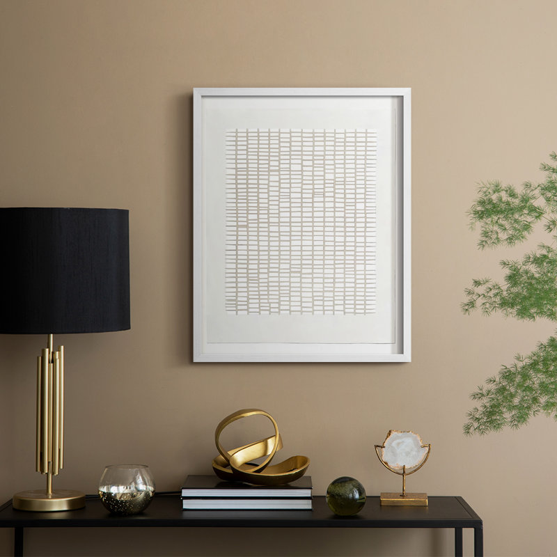 «Abstract Abstract», reproduction encadrée - prête à être accrochée - fabriquée aux États-Unis, H 14 po x l 11 po, Blanc