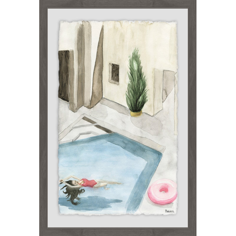 «Swim and Float» par Parvez Taj, reproduction d'art sur papier, H 18 po x l 12 po x P 1,5 po