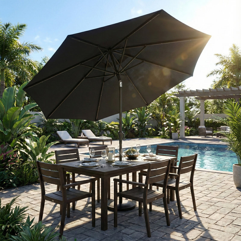 Market Parasol, 300cm W x 300cm D, Grey