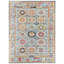 Wool Geometric Area Rug in Blue/Beige-71389188