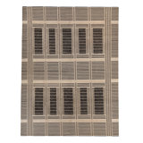 Black & White Contemporary Silk Rug - 8' x 10'