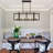Bonniton 6-Light Farmhouse Rectangular Kitchen Island Pendant With Glass Diffuser