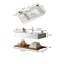 Meuble-lavabo flottant 36 po avec lavabo en acrylique et tablette ouverte 36 po - Finition naturelle ou noyer-245283353-245283357