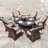 Silas 6 - Person Wicker Patio Dining Set with Oval Table , Cushions Included-1051234176