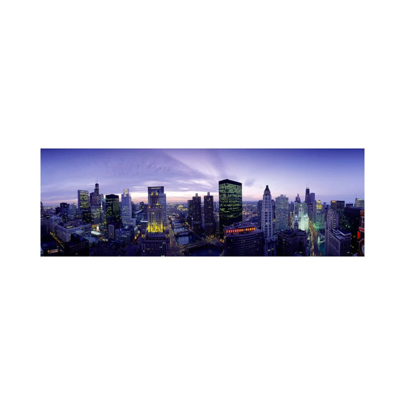 Skyscrapers, Chicago, Illinois, USA by Panoramic Images - Wrapped Canvas Panoramic Print, 182.88 cm H x 60.96 cm W x 3.175