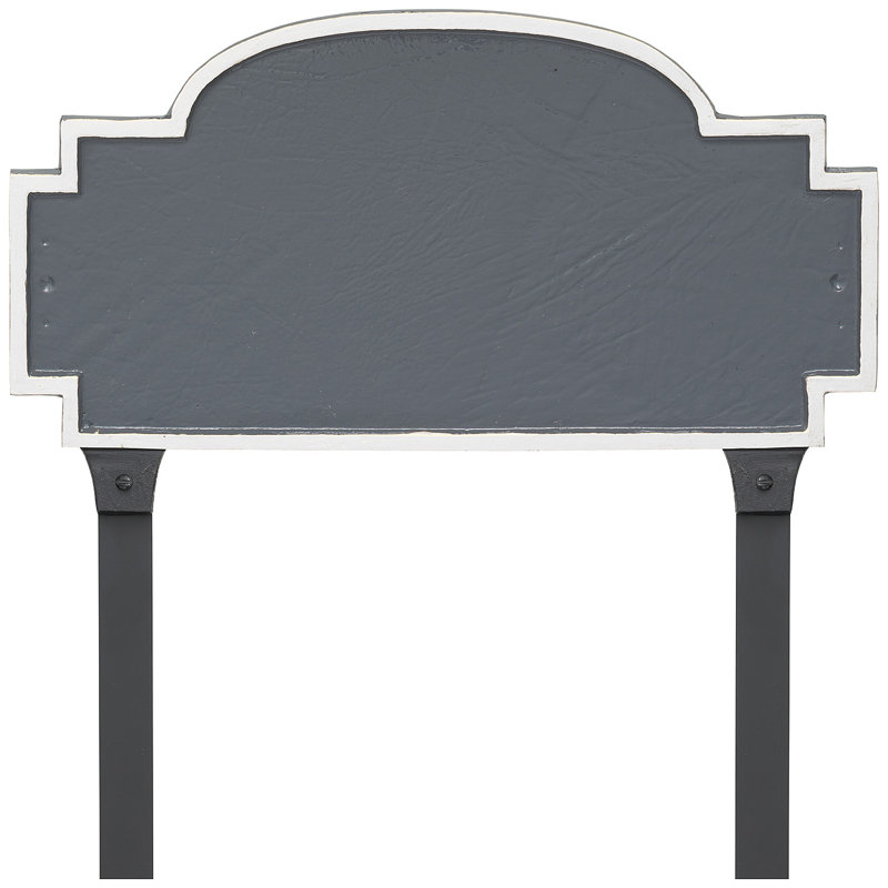 Plaque d'adresse sur 1 ligne Chesterfield, Gris / Blanc, Oui