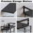 Wall-Mounted Floating Shelves Set Of 2, Rustic Wood Shelves With Tissue Rack & Towel Bar